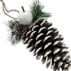WDMT Natuurlijke Kersthanger - Dennenappel | 14 Cm | Decoratieve Kerst Hanger Gemaakt Uit Natuurlijke Materialen | Landelijke Kerst Decoratie | Bruin Outlet