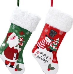 Merkloos 2023 Nieuwe Kerstmis Kerst Cadeautjes Kerstsokken Kerstdecoratie Kerstversiering Woonkamer Binnen 2 Stuks Cheap