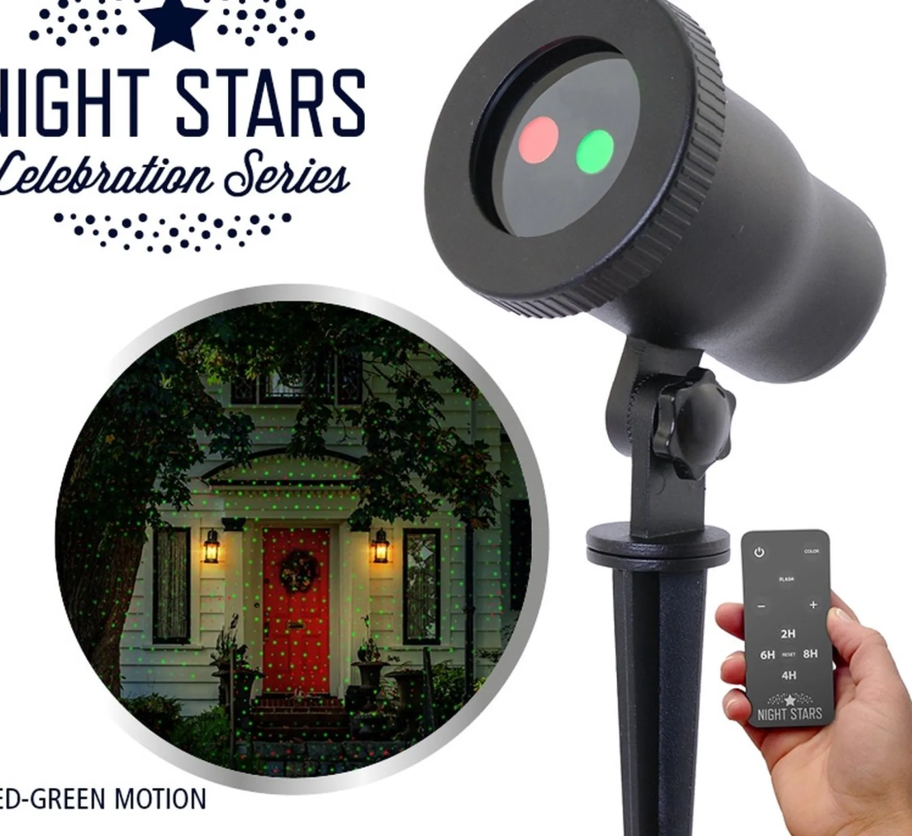 Night Stars Kerstlasers^ Prikspot - Laser Light - Feestverlichting - Led Projector