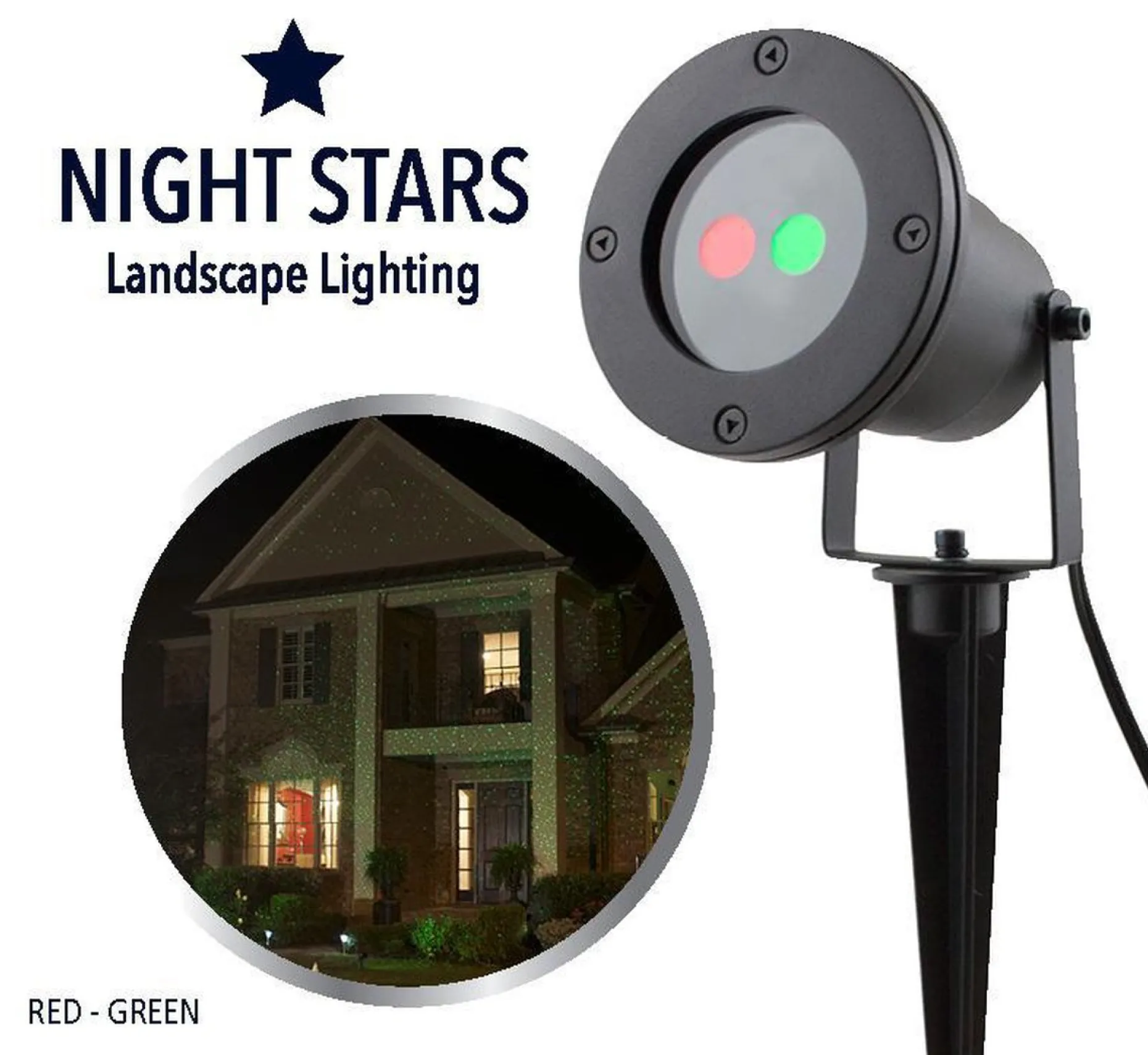 Night Stars Kerstlasers^ Prikspot - Laser Light - Feestverlichting - Led Projector