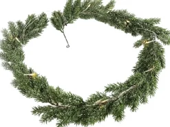 Non Branded Non-Branded Kerstslinger Cosima Led 150 Cm Zijde Donkergroen Clearance