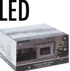 Oneiro 's Luxe Guirlande Met 30 Led - Warm Wit - 2.70 Meter - Met Timer - Op Batterij - Kerst – Guirlande - Feestdagen - Winter - Verlichting - Binnen - Buiten – Sfeer New