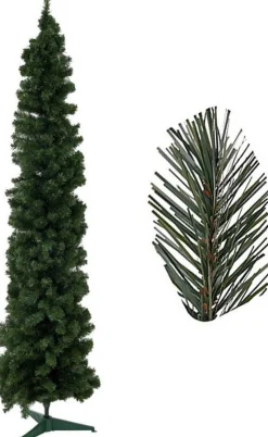 Oneiro Kunstkerstbomen^'s Luxe Kerstboom Smal - Hoogte 210 Cm - Kerst – Kerstboom - Feestdagen - Winter - Verlichting - Binnen - Buiten – Sfeer