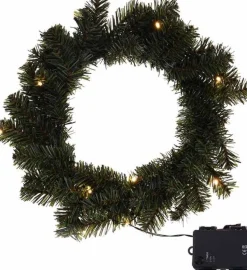 Oneiro 's Luxe Kerstkrans 35Cm - Met Verlichting En Timer - Kerst – Kerstkrans - Feestdagen - Winter - Verlichting - Binnen - Buiten – Sfeer Fashion