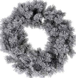 Oneiro 's Luxe Kerstkrans - Groen Met Sneeuw - 50 Cm - Kerst – Kerstkrans - Feestdagen - Winter - Verlichting - Binnen - Buiten – Sfeer Best