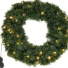 Oneiro 's Luxe Kerstkrans Met Led Verlichting 50 Cm - Kerst – Kerstkrans - Feestdagen - Winter - Verlichting - Binnen - Buiten – Sfeer Store