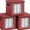 MeubelGigant Kerstspullen Opbergers^Opbergdozen Voor Kerstballen - Set Van 3 - Vouwdozen - 64 Kleine Vakken Per Doos
