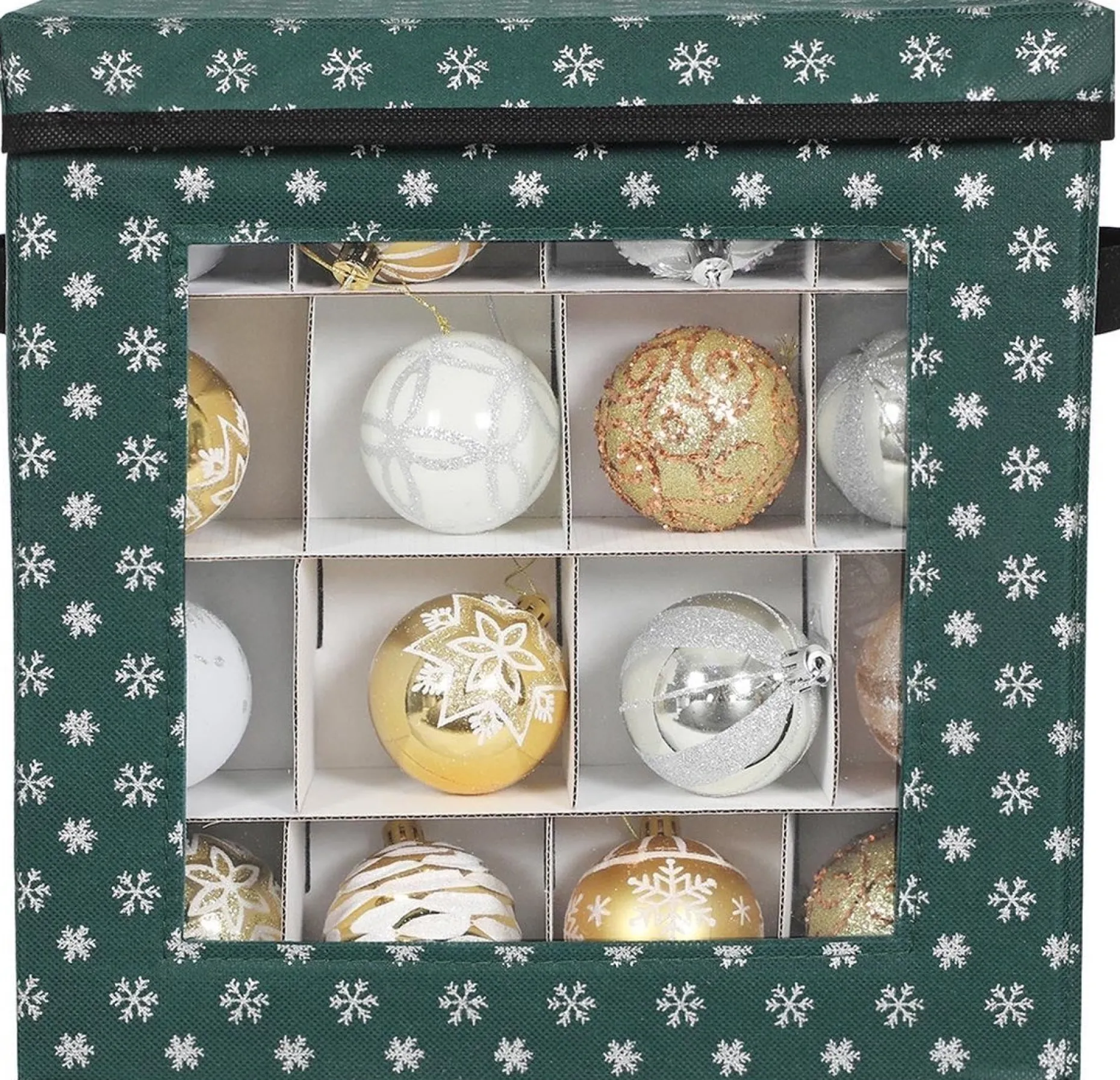 MeubelGigant Kerstspullen Opbergers^Opbergdozen Voor Kerstballen - Set Van 3 - Vouwdozen - Voor Kerstversiering