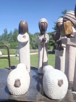 Wereldbeeld Originele Kerststal Uit Zimbabwe, Vele Kerstbeelden, Kerst, Kersttafereel, Steen En Gerecycleerd Metaal, Fairtrade En Handgemaakt Best Sale