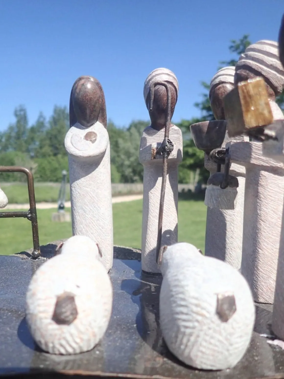 Wereldbeeld Originele Kerststal Uit Zimbabwe, Vele Kerstbeelden, Kerst, Kersttafereel, Steen En Gerecycleerd Metaal, Fairtrade En Handgemaakt Best Sale