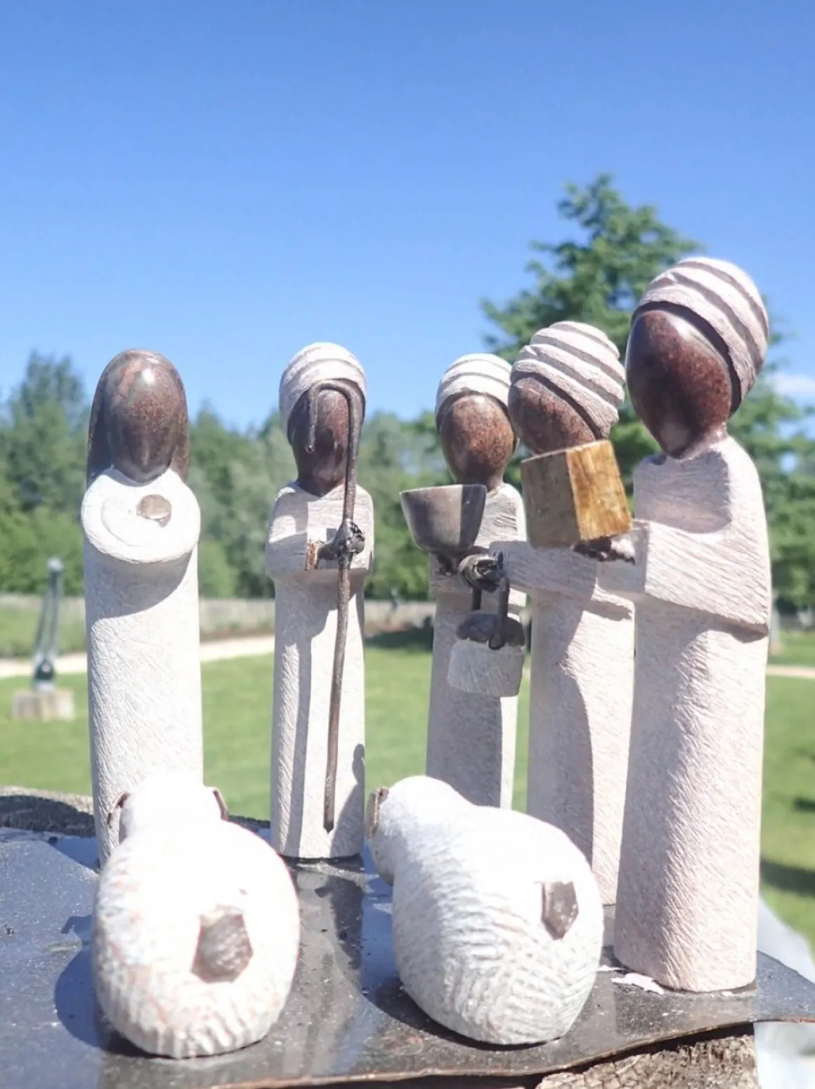 Wereldbeeld Originele Kerststal Uit Zimbabwe, Vele Kerstbeelden, Kerst, Kersttafereel, Steen En Gerecycleerd Metaal, Fairtrade En Handgemaakt Best Sale