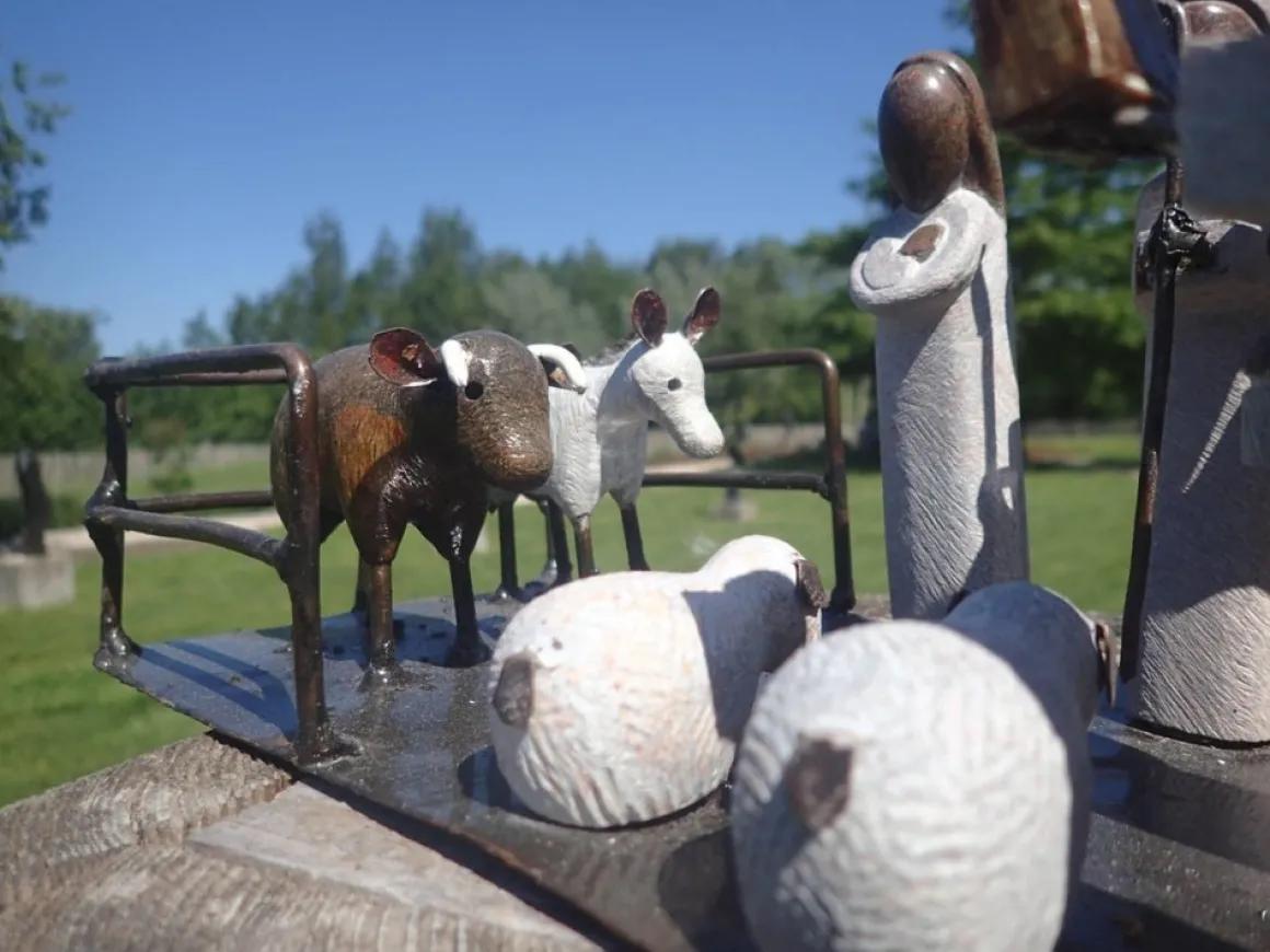 Wereldbeeld Originele Kerststal Uit Zimbabwe, Vele Kerstbeelden, Kerst, Kersttafereel, Steen En Gerecycleerd Metaal, Fairtrade En Handgemaakt Best Sale