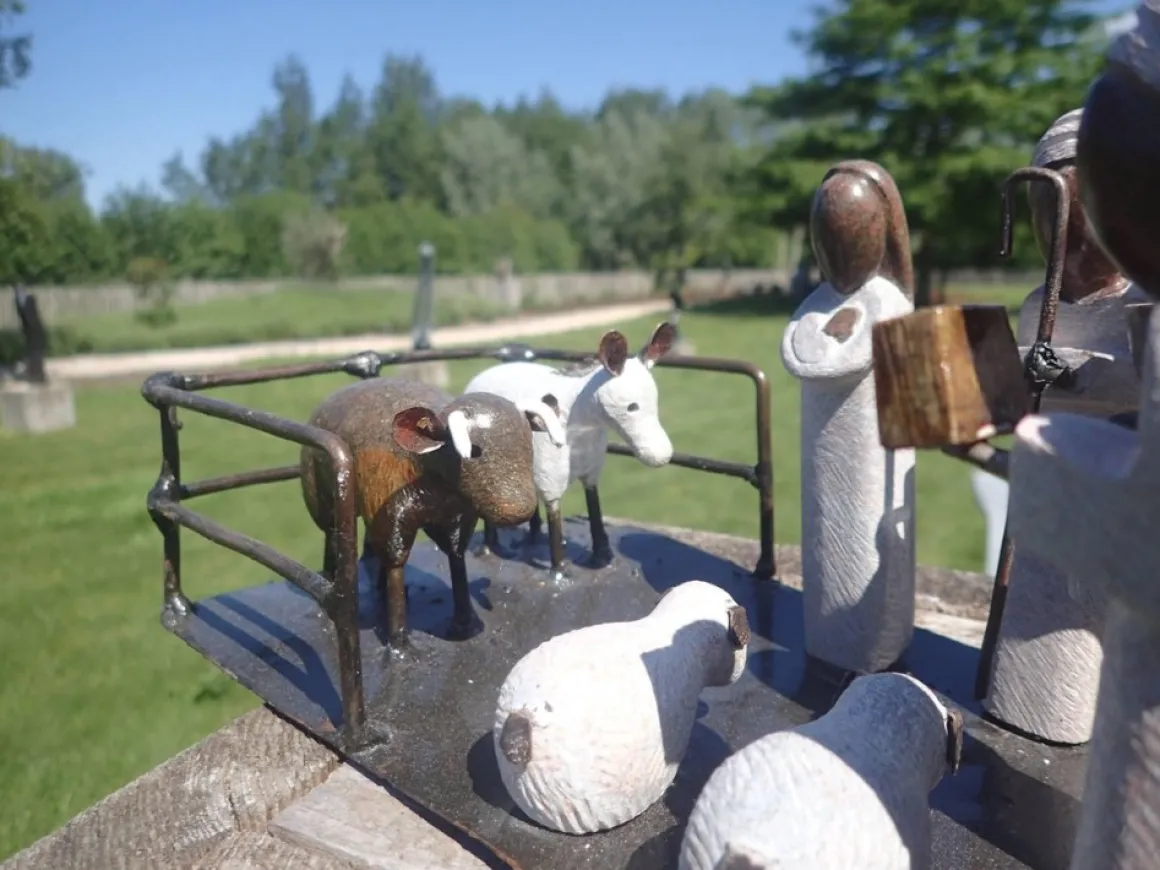 Wereldbeeld Originele Kerststal Uit Zimbabwe, Vele Kerstbeelden, Kerst, Kersttafereel, Steen En Gerecycleerd Metaal, Fairtrade En Handgemaakt Best Sale
