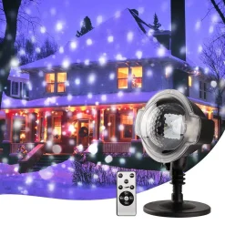 Merkloos Kerstlasers^Outdoor Snow Projector Met 4 Snelheden En Timer | Buiten Sneeuw Projector Waterproof Met Afstandbedinieng
