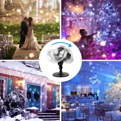 Merkloos Kerstlasers^Outdoor Snow Projector Met 4 Snelheden En Timer | Buiten Sneeuw Projector Waterproof Met Afstandbedinieng