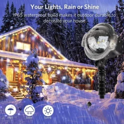 Merkloos Kerstlasers^Outdoor Snow Projector Met 4 Snelheden En Timer | Buiten Sneeuw Projector Waterproof Met Afstandbedinieng