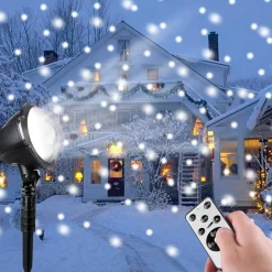 Merkloos Kerstlasers^Outdoor Snow Projector Met 4 Snelheden En Timer | Buiten Sneeuw Projector Waterproof Met Afstandbedinieng