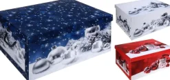 Merkloos Kerstspullen Opbergers^Pakket Van 2X Stuks E Kerstballen/Kerstversiering Opbergbox 49 Cm