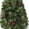 Christmas wood Pakket Van 2X Stuks Groene Kerst Hulst/Dennenslinger Guirlandes Met Besjes 270 Cm - Kerst Hulstslinger Guirlande Met Rode Kerstballen Outlet