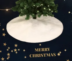 PD Kerstboomstandaarden^® - Kerstboomring - Kerstboomrok Wit - 100 Cm - Kerstboomkleed - Kerstboom Huls - Rond - Kerst