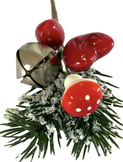 PD ® - Mini Kersttak Met Bellen - Kerst Tak Met Decoratief Hart En Bel - Cadeauverpakking Decoratie - Kerst Online