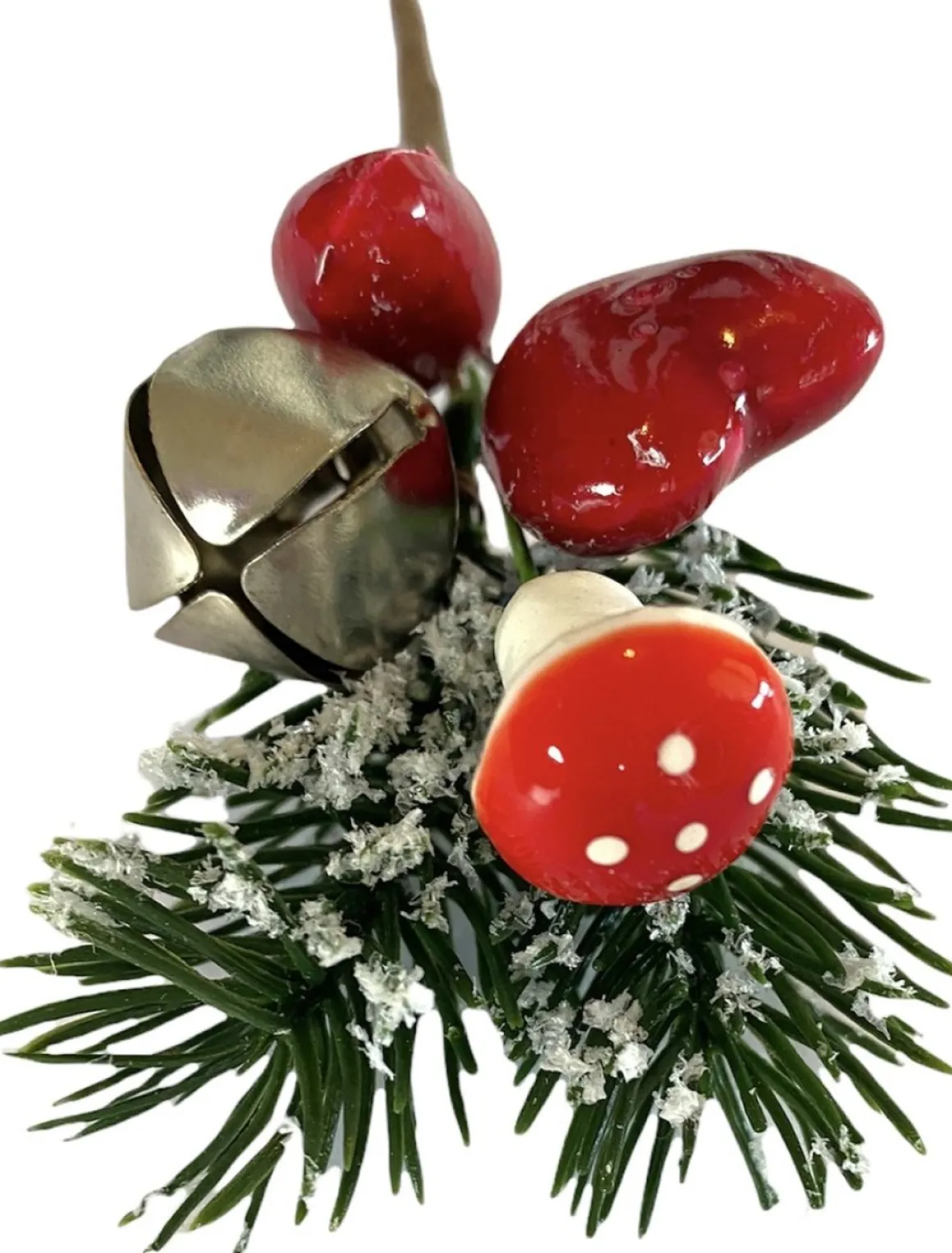 PD ® - Mini Kersttak Met Bellen - Kerst Tak Met Decoratief Hart En Bel - Cadeauverpakking Decoratie - Kerst Online