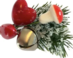 PD ® - Mini Kersttak Met Bellen - Kerst Tak Met Decoratief Hart En Bel - Cadeauverpakking Decoratie - Kerst Online