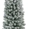 Everlands Kunstkerstbomen^Pencil Pine Snowy Kunstkerstboom | Smal | Wit/Sneeuw | 210Cm