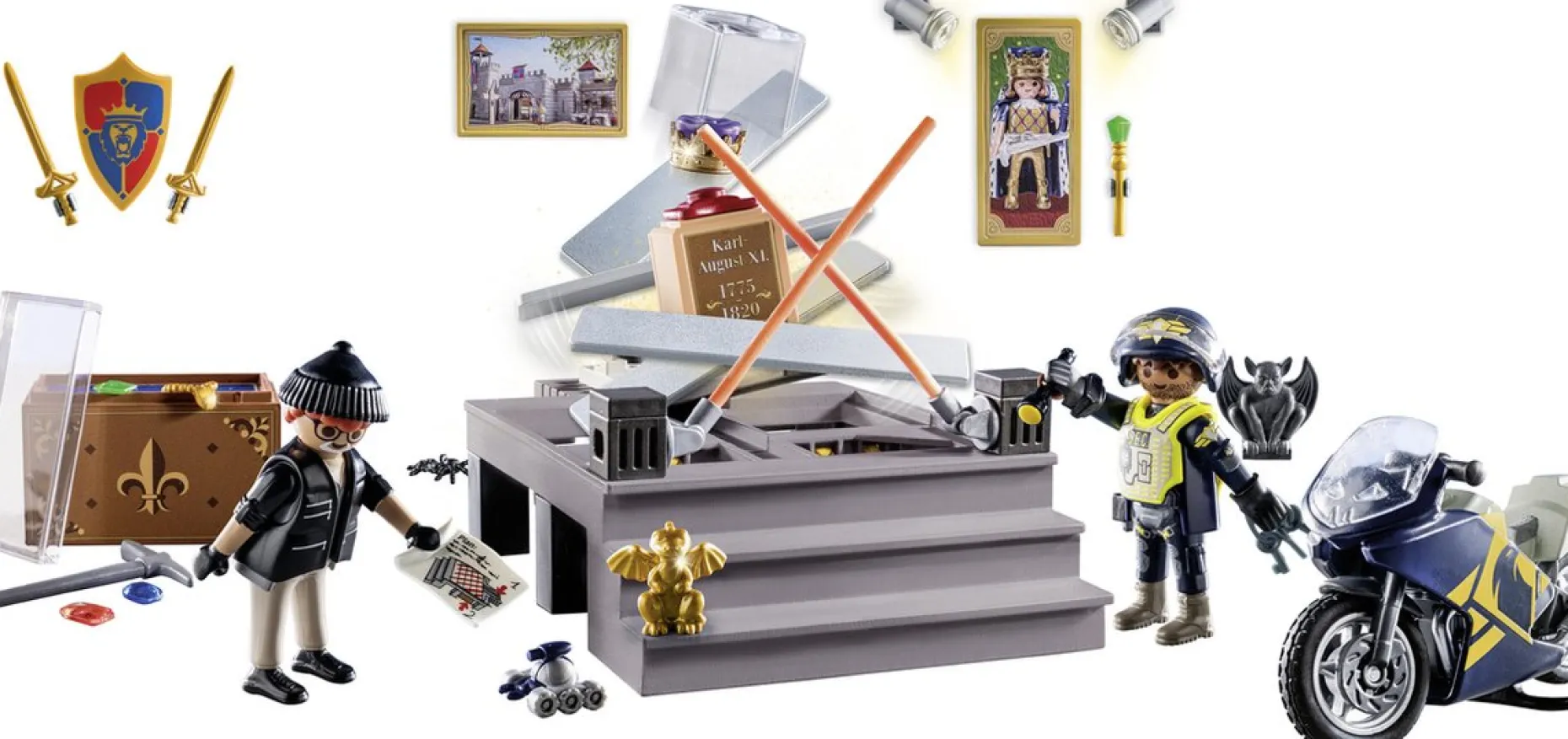PLAYMOBIL Adventskalenders^ Adventskalender 2023 Politie Museumdiefstal - 71347