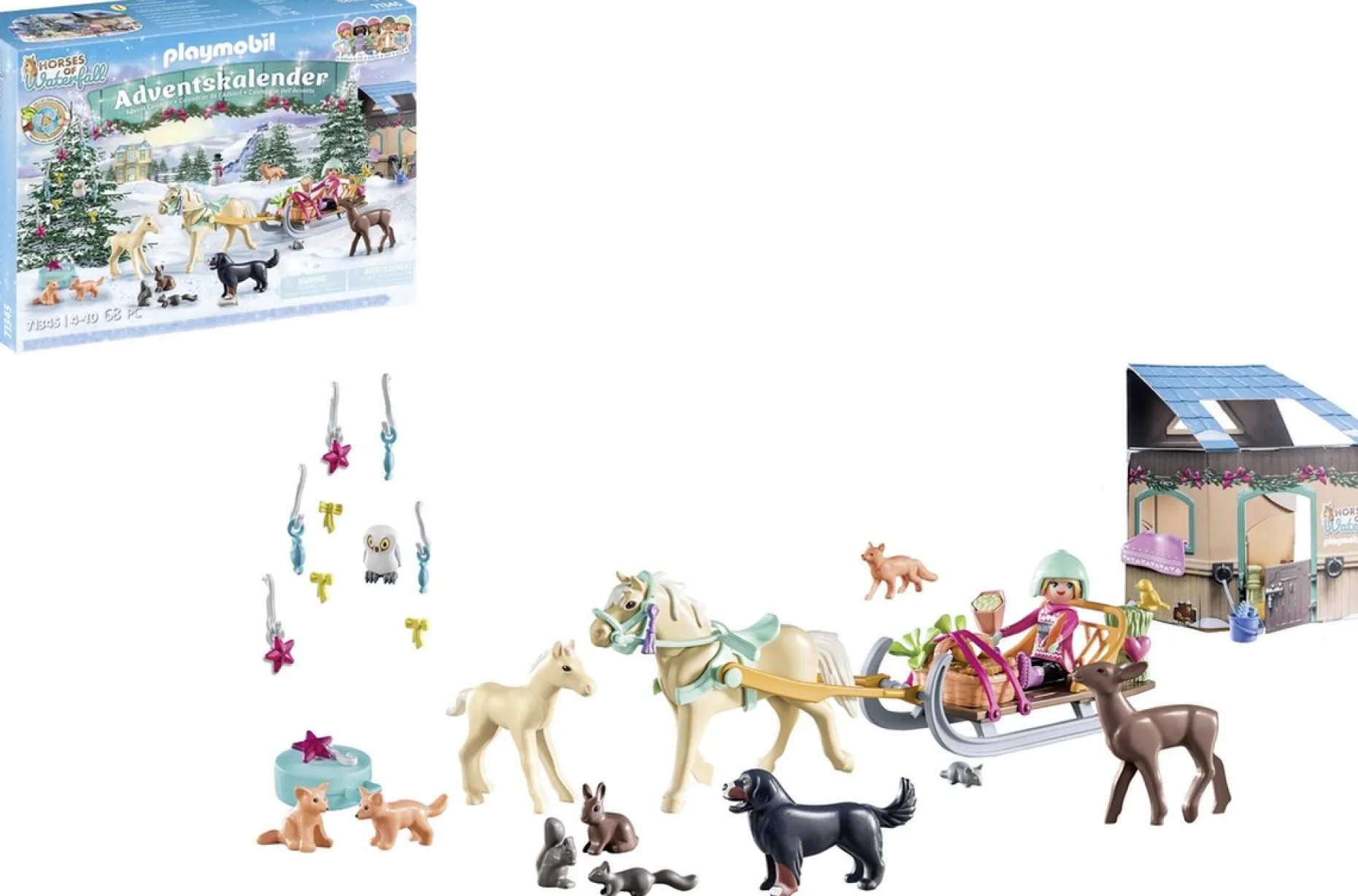 PLAYMOBIL Adventskalenders^ Horses Of Waterfall Adventskalender 2023 Kerst Sleerit - 71345