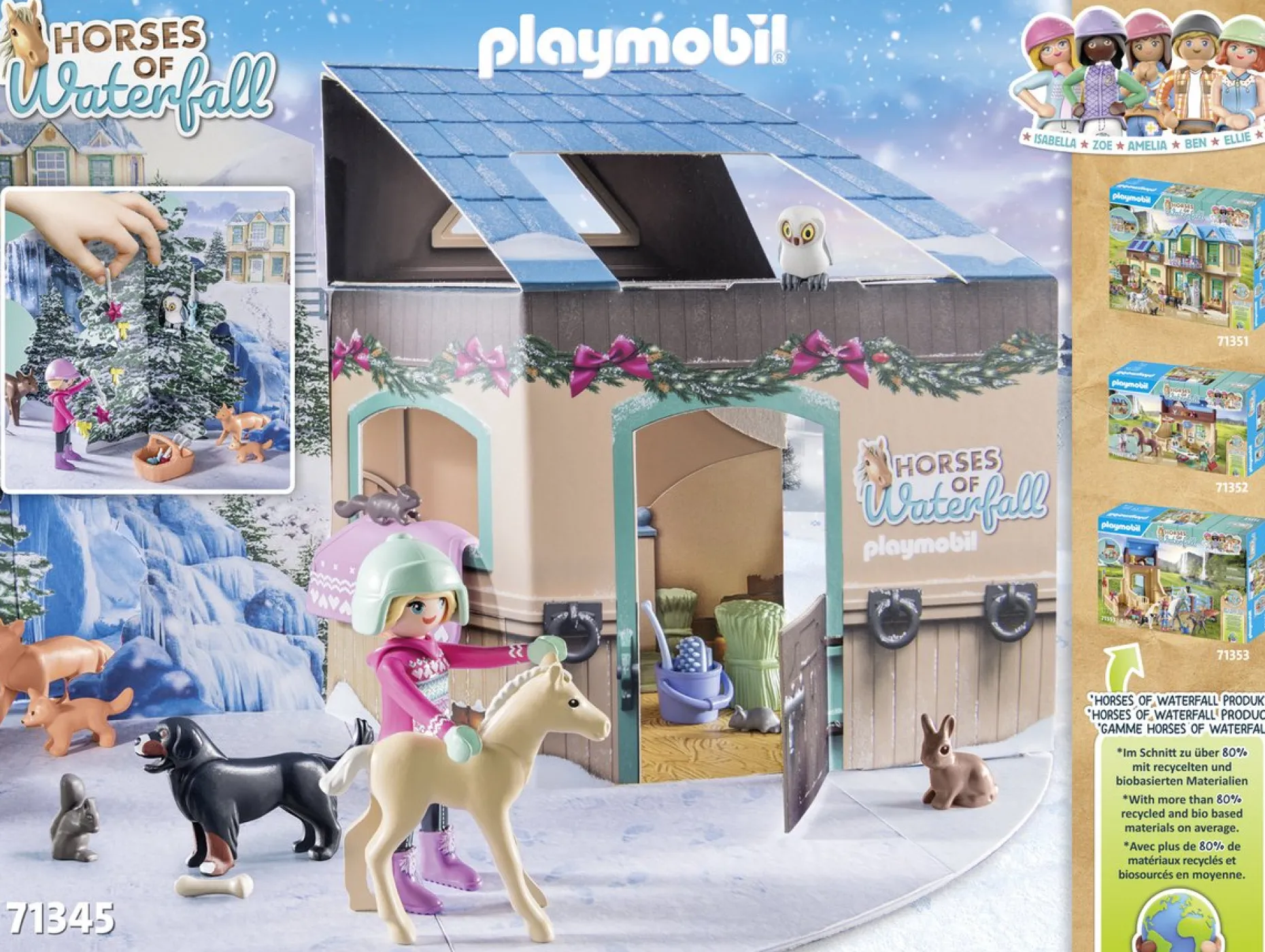 PLAYMOBIL Adventskalenders^ Horses Of Waterfall Adventskalender 2023 Kerst Sleerit - 71345