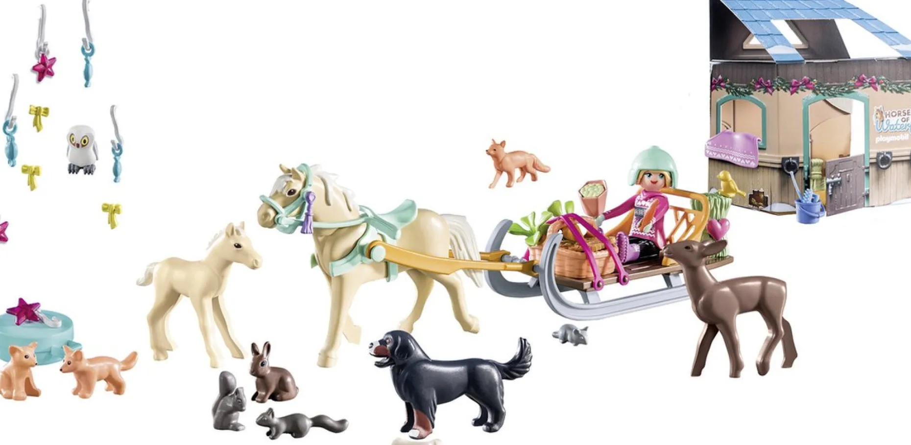 PLAYMOBIL Adventskalenders^ Horses Of Waterfall Adventskalender 2023 Kerst Sleerit - 71345