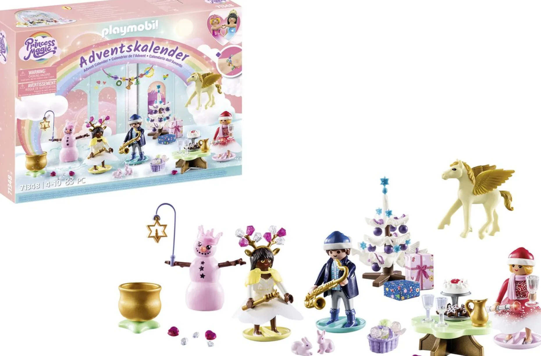 PLAYMOBIL Adventskalenders^ Princess Magic Adventskalender 2023 Kerstmis Onder De Regenboog - 71348