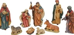 Merkloos Polystone Kerststal Beeldjes / Beelden 9 Stuks 4 Tot 19 Cm Cheap