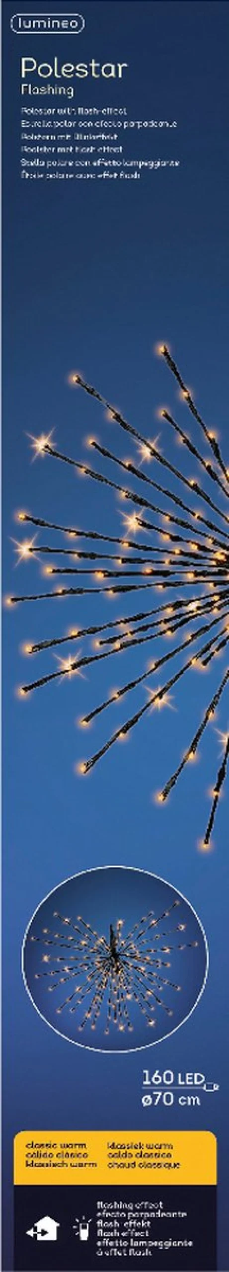 Lumineo Verlichte Kerstfiguren^Poolster Kerstverlichting Met 160 Led Lampjes - O 70 Cm - Ook Geschikt Voor Buiten - Lichtkleur: Warm Wit - Met Stekker -Kerstdecoratie