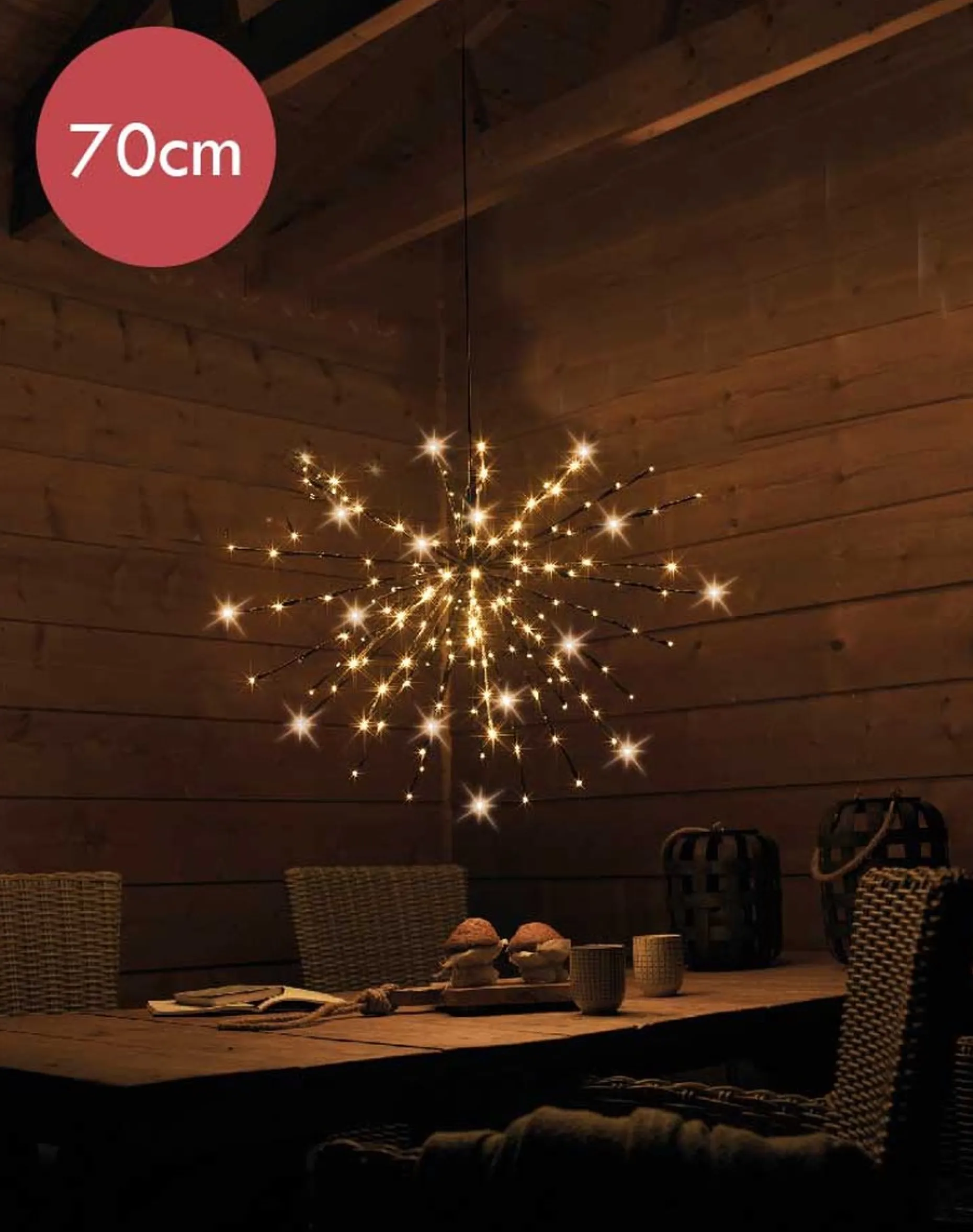 Lumineo Verlichte Kerstfiguren^Poolster Kerstverlichting Met 160 Led Lampjes - O 70 Cm - Ook Geschikt Voor Buiten - Lichtkleur: Warm Wit - Met Stekker -Kerstdecoratie