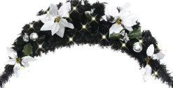 Prolenta Premium - Kerstboog Met Led-Lampjes 90 Cm Pvc Zwart Hot