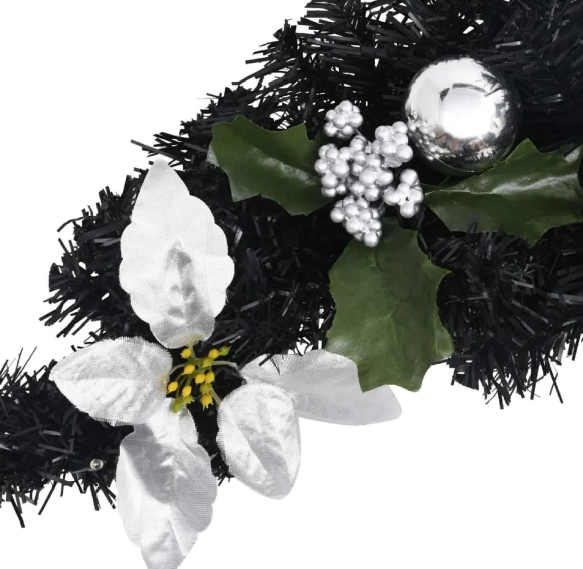 Prolenta Premium - Kerstboog Met Led-Lampjes 90 Cm Pvc Zwart Hot