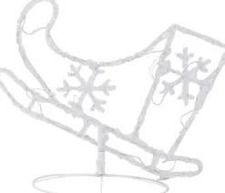 Prolenta Premium Kerstdecoratie Rendieren En Slee 260X21X87 Cm Acryl Warmwit Fashion