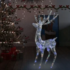 Prolenta Premium Kerstdecoratie Rendier 250 Led's Meerkleurig 180 Cm Acryl Discount