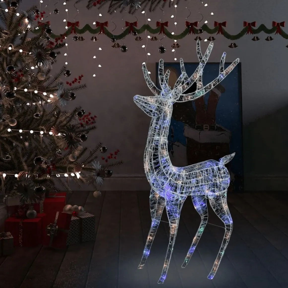 Prolenta Premium Kerstdecoratie Rendier 250 Led's Meerkleurig 180 Cm Acryl Discount