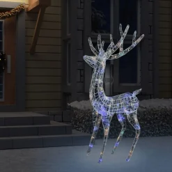 Prolenta Premium Kerstdecoratie Rendier 250 Led's Meerkleurig 180 Cm Acryl Discount