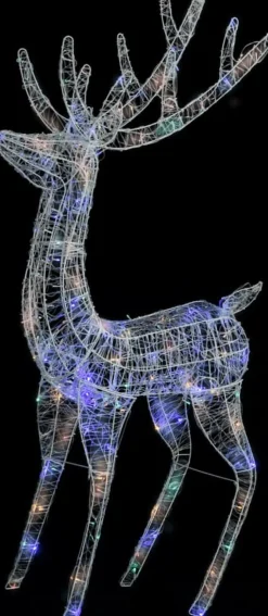 Prolenta Premium Kerstdecoratie Rendier 250 Led's Meerkleurig 180 Cm Acryl Discount
