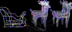 Prolenta Premium Kerstdecoratie Rendieren En Slee 280X28X55 Cm Acryl Clearance