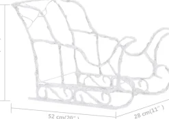 Prolenta Premium Kerstdecoratie Rendieren En Slee 280X28X55 Cm Acryl Clearance