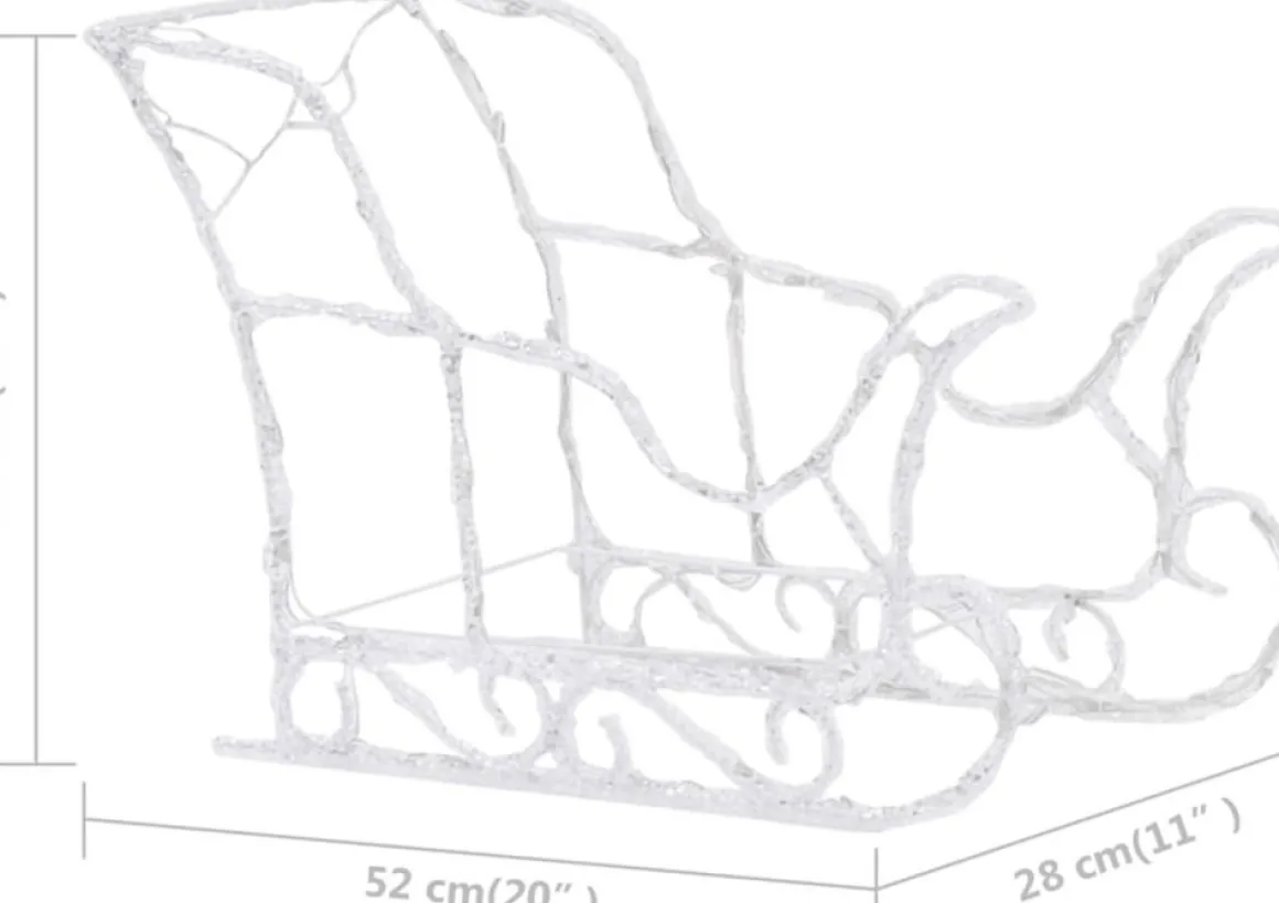Prolenta Premium Kerstdecoratie Rendieren En Slee 280X28X55 Cm Acryl Clearance