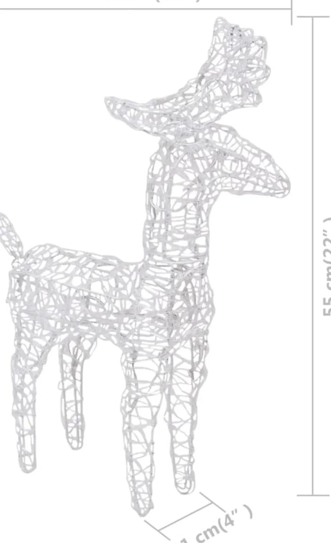 Prolenta Premium Kerstdecoratie Rendieren En Slee 280X28X55 Cm Acryl Clearance