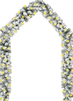 ForYou Prolenta Premium - Kerstslinger Met Led's En Sneeuwvlokken 10 M Pvc Groen Store