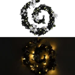 Prolenta Premium Kerstslinger Met Led-Lampjes 2,7 M Pvc Zwart Cheap