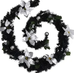 Prolenta Premium Kerstslinger Met Led-Lampjes 2,7 M Pvc Zwart Cheap